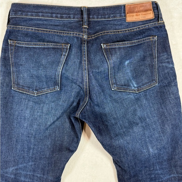 J. Crew 770 33W 32L Dark Wash Denim Blue Straight Jeans - Picture 7 of 10